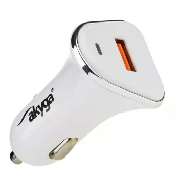 Akyga AK-CH-07 Automobilinis kroviklis 12/24V 18W USB-A Quick Charge 3.0 5-12V / 1.5-3A Baltas