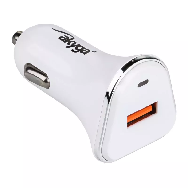 Akyga AK-CH-07 Automobilinis kroviklis 12/24V 18W USB-A Quick Charge 3.0 5-12V / 1.5-3A Baltas