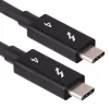 Akyga AK-USB-33 USB-C – USB-C Thunderbolt kabelis, 40 Gbps, 100 W, 0,5 m, juodas