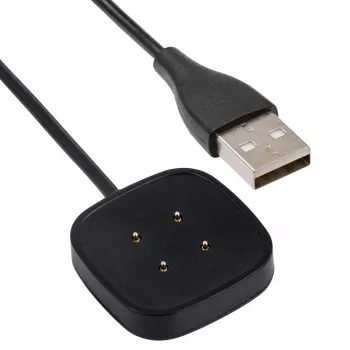 Akyga AK-SW-27 magnetinis USB įkrovimo kabelis Fitbit Versa 3 / Sense, 1 m, juodas