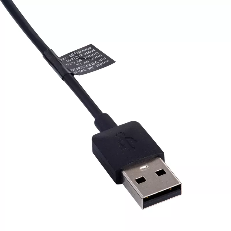 Akyga AK-SW-30 magnetinis įkrovimo kabelis Amazfit Cor A1702, USB-A, 1 m, juodas