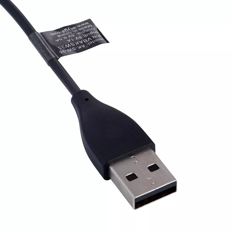 Akyga AK-SW-35 įkrovimo kabelis Fitbit Alta HR, USB-A, 1 m, juodas