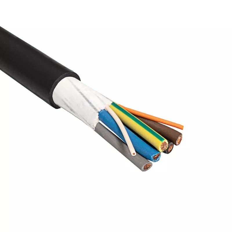 Akyga AK-SC-E12 elektromobilio įkrovimo kabelis 5 x 6 mm² + 2 x 0,75 mm², trifazis, 32 A, 450/750 V, metrais