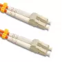 Qoltec Fiber Optic Patch Cable LC/UPC to LC/UPC Multimode OM2 Duplex 20m