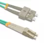 Qoltec Fiber Optic Patchcord LC/UPC - SC/UPC Multimode OM4 Duplex 3m