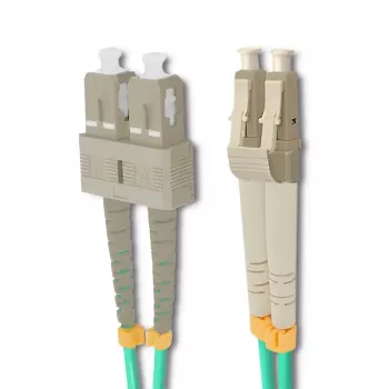 Qoltec Fiber Optic Patch Cord LC/UPC - SC/UPC Multimode OM4 Duplex 5m