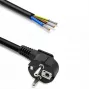 Qoltec maitinimo laidas su kampu SCHUKO CEE 7/7 (E/F) variu nulituoti galai 3x1.50 mm² 5m Juodas