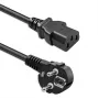 QOLTEC maitinimo laidas su SCHUKO CEE kampuotu kištuku IEC C13 2m juodas