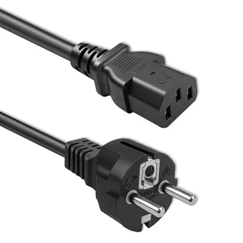 QOLTEC Power Cable SCHUKO CEE IEC C13 3x1.0mm2 1,5m Black