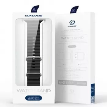 Dux Ducis Silicone Watch Strap for Apple Watch 8/7/6/5/4/3/2/SE (38/40/41mm) - Black