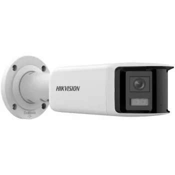 Hikvision DS-2CD2T47G2P-LSU/SL 4MP AcuSense lauko „Bullet“ IP kamera su 2,8 mm objektyvu, balta šviesa, dvipusiu garsu, blykste ir PoE