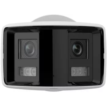 Hikvision DS-2CD2T47G2P-LSU/SL 4MP AcuSense lauko „Bullet“ IP kamera su 2,8 mm objektyvu, balta šviesa, dvipusiu garsu, blykste ir PoE