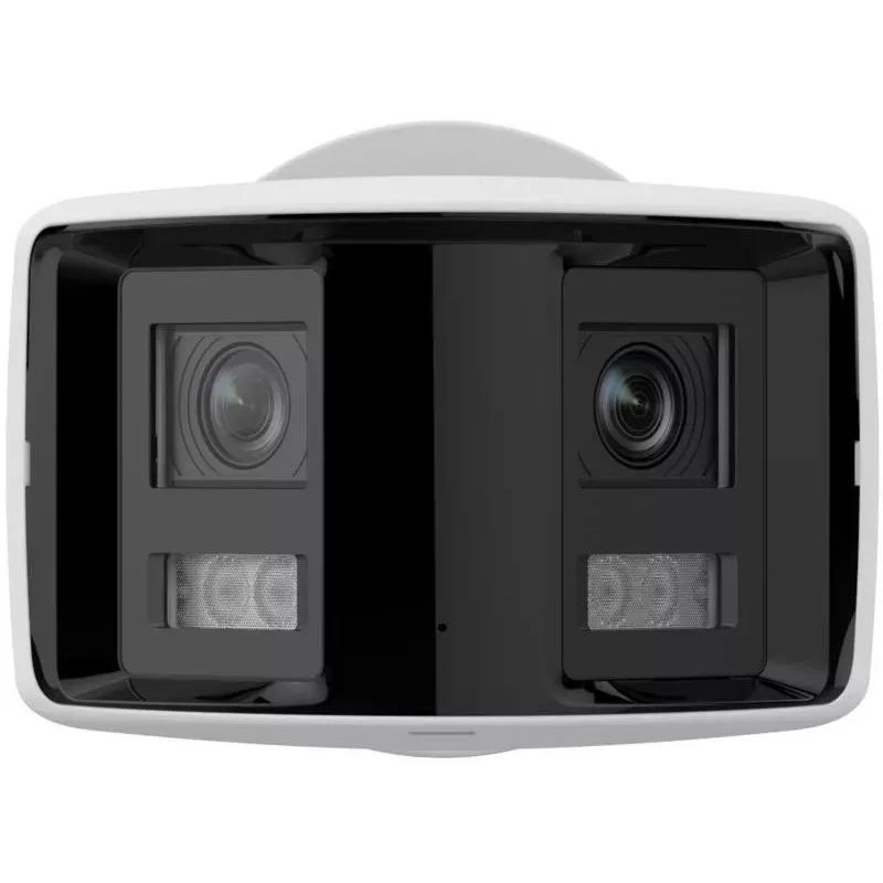 Hikvision DS-2CD2T47G2P-LSU/SL 4MP AcuSense lauko „Bullet“ IP kamera su 2,8 mm objektyvu, balta šviesa, dvipusiu garsu, blykste ir PoE