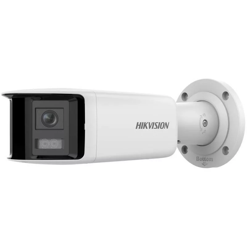Hikvision DS-2CD2T47G2P-LSU/SL 4MP AcuSense lauko „Bullet“ IP kamera su 2,8 mm objektyvu, balta šviesa, dvipusiu garsu, blykste ir PoE