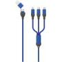 2GO 797360 USB laidas 1,2 m USB A / USB C / Micro-USB B / Lightning juodas - mėlynas