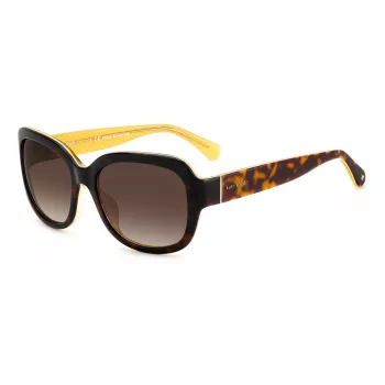 Kate Spade moteriški akiniai nuo saulės Layne - acetatinis rėmelis, UV400 apsauga, 55 mm lęšiai
