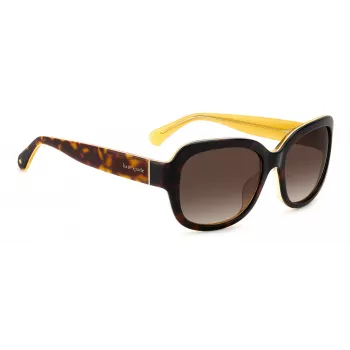 Kate Spade moteriški akiniai nuo saulės Layne - acetatinis rėmelis, UV400 apsauga, 55 mm lęšiai