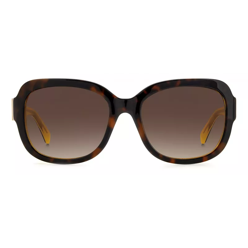 Kate Spade moteriški akiniai nuo saulės Layne - acetatinis rėmelis, UV400 apsauga, 55 mm lęšiai