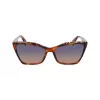 Moteriški LIU JO akiniai nuo saulės LJ796S-245 – Havana acetato drugelio formos rėmelis su rudais gradientiniais lęšiais, 58/15/135 mm