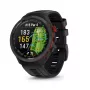Garmin Approach S70 47mm golfo GPS laikrodis – juodas/raudonas keraminis apvadas su juodu silikoniniu dirželiu