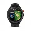 Garmin Approach S70 47mm golfo GPS laikrodis – juodas/raudonas keraminis apvadas su juodu silikoniniu dirželiu