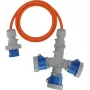 Brennenstuhl 1167670202 ilginimo kabelis su CEE 3-ių krypčių skirstytuvu 16A 2m H07RN-F 3G 2,5 mm² IP44