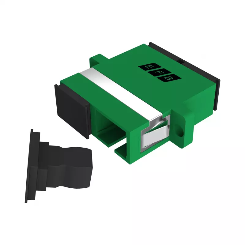 EFB Elektronik SC/APC Simplex Coupler, Single-mode, Green