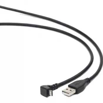 Gembird USB 2.0 laidas USB-A – Micro-USB-B 1,8 m juodas 90° kampu