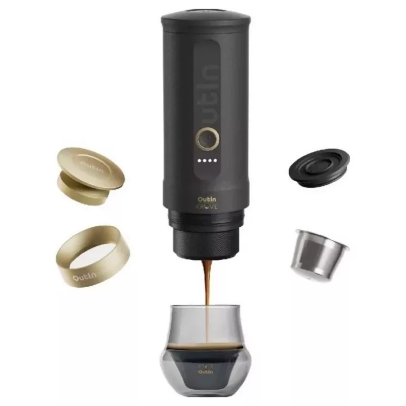 OutIn Nano x Kruve Portable Espresso Maker Gift Set Black/Gold