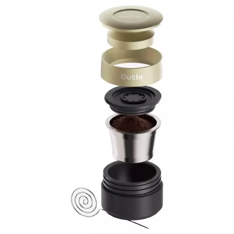 OutIn Nano x Kruve Portable Espresso Maker Gift Set Black/Gold