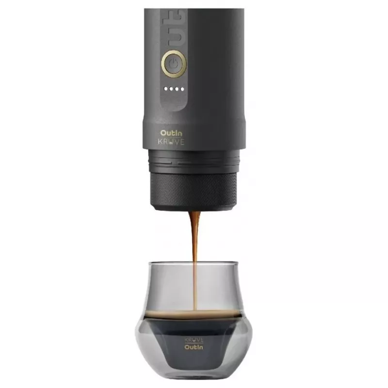 OutIn Nano x Kruve Portable Espresso Maker Gift Set Black/Gold