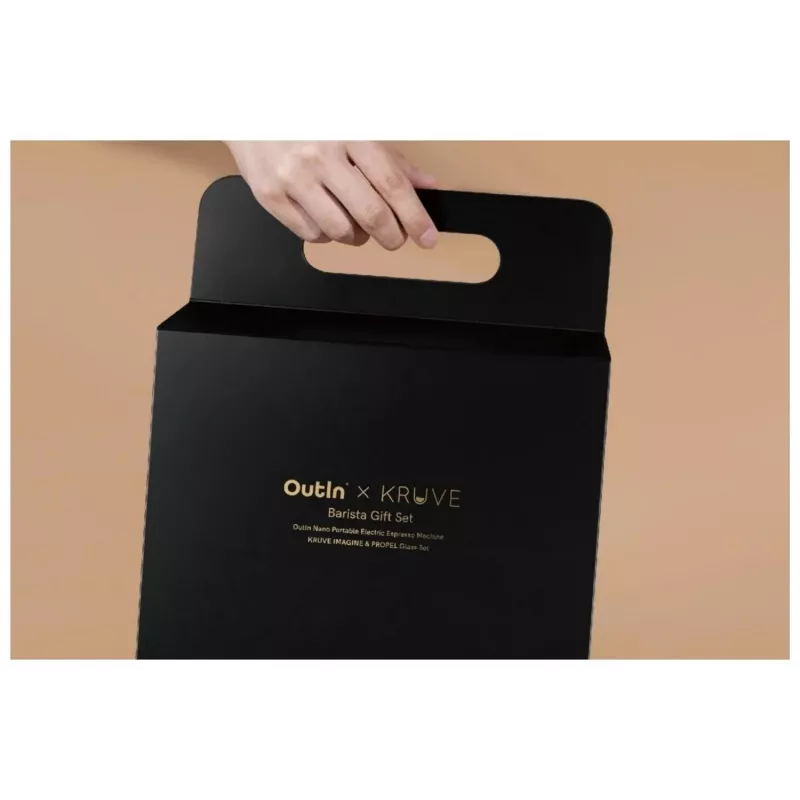 OutIn Nano x Kruve Portable Espresso Maker Gift Set Black/Gold