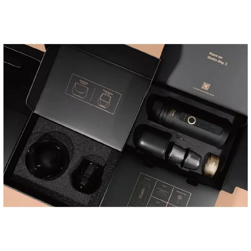 OutIn Nano x Kruve Portable Espresso Maker Gift Set Black/Gold