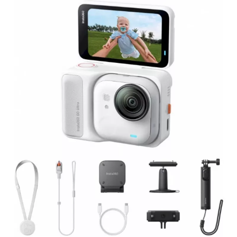 Insta360 GO Ultra Creator Bundle veiksmo kamera 4K balta