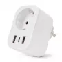 ENTAC Smart WiFi Plug 1x Schuko su 2x USB-A ir 1x USB-C, Baltas