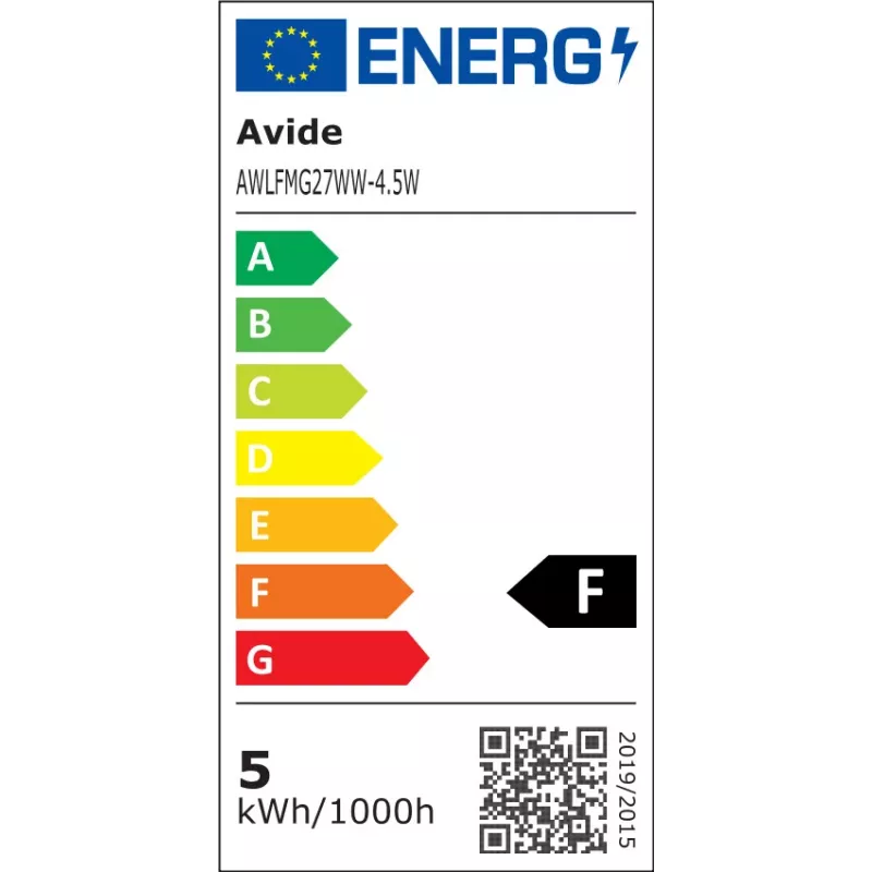 Avide LED lemputė White Filament Mini Globe 4,5W E27 Šilta balta 2700K