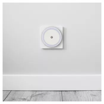 ENTAC LED naktinė lemputė 0,5W apvali šilta balta su prieblandos jutikliu