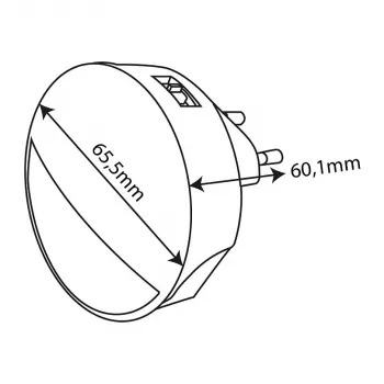 ENTAC naktinė lemputė 0.8W su CDS prieblandos jutikliu (be PIR jutiklio)