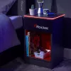 X Rocker Gaming Nightstand su RGB LED apšvietimu, pilka/raudona