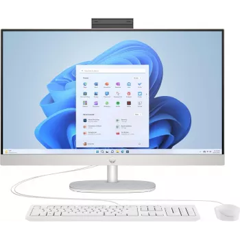 HP 27-cr0501ng 27 colių All-in-One kompiuteris, AMD Ryzen 5 7520U, 8 GB RAM, 512 GB SSD, Snow White