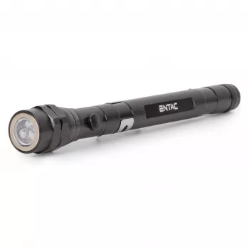 ENTAC EFL-1W-FLEX-ALU 1W LED žibintuvėlis su teleskopiniu kakleliu, aliuminis, juodas