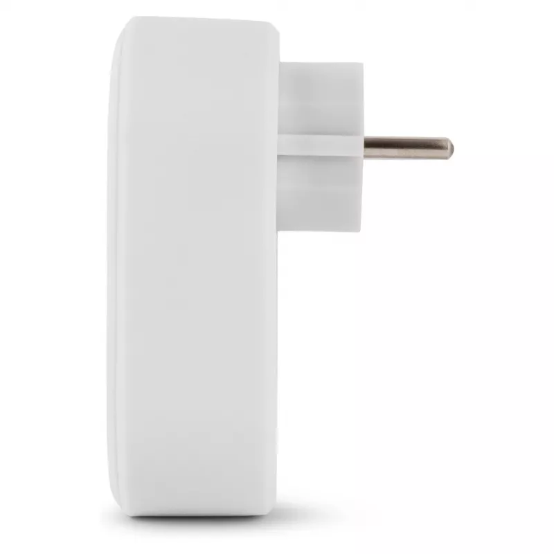 ENTAC sieninis kištukinis adapteris su 2x USB-A baltas