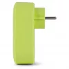 ENTAC EPAG-1EE-2USB-L kištukinis adapteris su 2x USB-A, žalios spalvos (Lime)