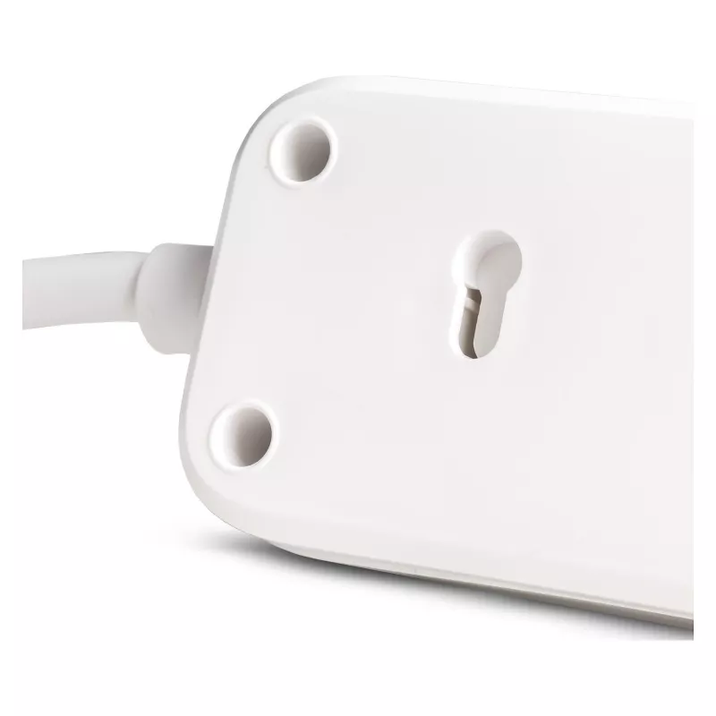 ENTAC Power Strip 4-Way with 1x USB-A & 1x USB-C, 1,5m White