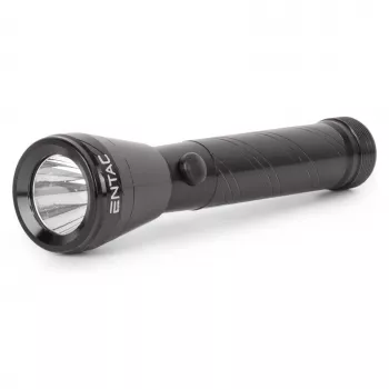 ENTAC EFL-1W-ALU 1W LED žibintuvėlis, aliuminis, juodas, AA baterija