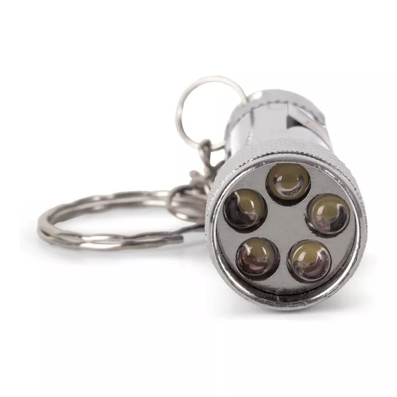 ENTAC 5 LED raktų pakabuko žibintuvėlis sidabrinis