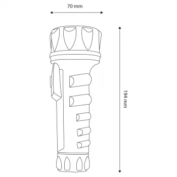 ENTAC EFL-2D-PL žibintuvėlis 2D plastikinis juodas