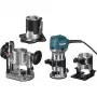 Makita RT0702CX3J frezavimo staklės 710W su 8mm įtvaru, 3 pagrindais ir MAKPAC dėžute