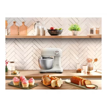 TEFAL QB140AF0 Bake Easy Stand Mikseris, 500 W, 12 greičių, 3,5 L dubuo, smėlio spalvos