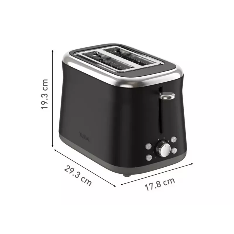 TEFAL Skrudintuvas TT7208E0 Collection Retro 850 W 2 Angos Nerūdijantis Plienas Juodas